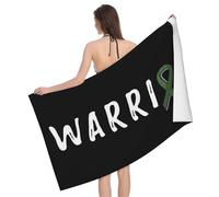 HLBSDM Asciugamano da spiaggia in microfibra Warrior Depression Awareness, ad asciugatura rapida, morbido, anti-sabbia, ideale per piscina, nuoto e spiaggia, leggero e sottile.