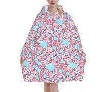 HLBSDM Axolotl (21) Felpe con cappuccio per donne e uomini Felpe con cappuccio oversize indossabili per adulti, morbide e calde