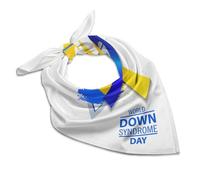 HLBSDM Bandana per la Giornata Mondiale della Consapevolezza della Sindrome di Down per uomo e donna, fascia per capelli, sciarpa, sciarpa quadrata per il collo, braccialetto, turbante
