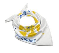 HLBSDM Bandana per la Giornata Mondiale della Consapevolezza della Sindrome di Down per uomo e donna, fascia per capelli, sciarpa, sciarpa quadrata per il collo, braccialetto, turbante