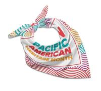 HLBSDM Bandana per uomo e donna per il Mese del Patrimonio degli Americani Asiatici e delle Isole del Pacifico, fascia per capelli, sciarpa, sciarpa quadrata per il collo