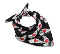 HLBSDM Bandane morbide con bandiera canadese e farfalla, fascia per capelli in seta, mascherina, fazzoletti, sciarpa per capelli per uomo e donna