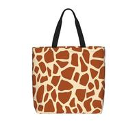 HLBSDM Bolso de mano para mujer, colorido, con diseño de jirafas, para amantes de los fans, con cremallera, de gran capacidad, reutilizable, para supermercado.