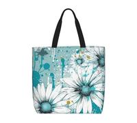 HLBSDM Bolso de mano para mujer, con diseño de perro y maleta, con cremallera, de gran capacidad, reutilizable, para la compra.