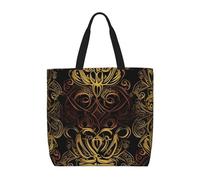 HLBSDM Bolso de mano para mujer, con diseño de perro y maleta, con cremallera, de gran capacidad, reutilizable, para la compra.