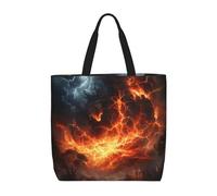 HLBSDM Bolso de mano para mujer, diseño de nubes, con cremallera, de gran capacidad, reutilizable, para supermercado