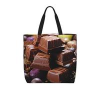 HLBSDM Bolso de mano para mujer, diseño navideño de farolillo rojo, con cremallera, de gran capacidad, reutilizable, para supermercado.