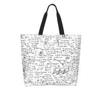 HLBSDM Borsa della spesa divertente per la matematica, borsa a tracolla per la matematica, borsa per la spesa per insegnanti, borsa tote in tela
