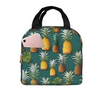 HLBSDM Borsa per il pranzo, porta pranzo per donne e uomini, riutilizzabile, isolata, per viaggi, lavoro, picnic, paradiso di frutta tropicale