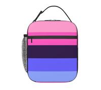 HLBSDM Borsa termica per il pranzo, borsa per il pranzo portatile, unisex, per campeggio e viaggi, con bandiera gay e lesbica arcobaleno, per l'orgoglio LGBT omnisessuale