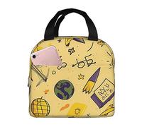 HLBSDM Borsa termica per il pranzo con design a forma di pianeta, con isolamento termico, congelabile, impermeabile, per bento lunch box, per donne e uomini, per picnic, ufficio, spiaggia