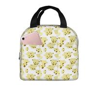 HLBSDM Borsa termica per il pranzo con mosaico irregolare astratto giallo mucca, borsa per il pranzo congelabile, impermeabile, bento box per il pranzo da donna e uomo, per picnic, ufficio, spiaggia