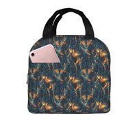 HLBSDM Borsa termica per il pranzo con stampa leopardata Cyber, per uomo e donna, a prova di perdite, riutilizzabile, grande capacità, per ufficio, lavoro, picnic, viaggi