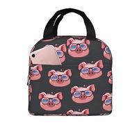 HLBSDM Borsa termica per il pranzo Cool Piggy, borsa per il pranzo isolata e congelabile, impermeabile, bento box per il pranzo, per donne e uomini, per picnic, ufficio, spiaggia
