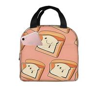 HLBSDM Borsa termica per il pranzo Yummy Bread Toast, borsa per il pranzo isolata e congelabile, impermeabile, bento lunch box, borsa per il pranzo da donna e uomo, per picnic, ufficio, spiaggia