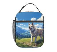 HLBSDM Borsa termica riutilizzabile di grande capacità con paesaggio montano e scenario fantasy, in poliestere, per il pranzo - Ideale per lavoro, picnic e viaggi (adatta a uomini e donne).