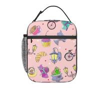 HLBSDM Borsa termica riutilizzabile Paris di The Romantic Elements - Borsa portatile impermeabile per uomo e donna