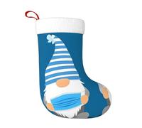 HLBSDM Calza della Befana con stampa di gnomi infermiere e dottore per feste di Natale in famiglia, 17,7 pollici, da appendere al caminetto, con anello per appendere, decorazione natalizia