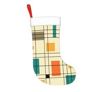 HLBSDM Calza di Natale da 17,7 pollici, stile astratto anni '50, decorazione natalizia da appendere al camino, per feste in famiglia