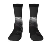 HLBSDM Calzini a compressione caldi e divertenti per adulti, con stampa di orsi e fantasia, per donne e uomini, 1 paio