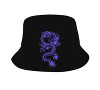 HLBSDM Cappelli a Secchiello con Drago Cinese per Uomo e Donna, Pieghevoli, Ideali per attività all'aperto, Estivi, da Viaggio, Perfetti per la Spiaggia, Il Golf e la Pesca.