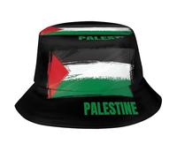 HLBSDM Cappello a Secchiello con Bandiera della Palestina, Ideale per L'Estate, i Viaggi, la Spiaggia, Il Sole, per Esterni, Unisex, da Donna e da Uomo.