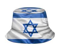 HLBSDM Cappello a Secchiello con Bandiera di Israele, Ideale per L'Estate, i Viaggi, la Spiaggia, Il Sole, per attività all'aperto, Unisex, da Donna e da Uomo.