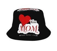 HLBSDM Cappello a Secchiello Ti Voglio Bene Mamma, Cappello da Sole Pieghevole, Cappello da Pesca per Uomo e Donna, Spiaggia, Estate, attività all'aperto, Escursionismo