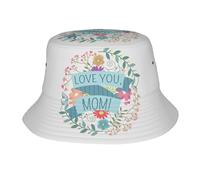 HLBSDM Cappello a Secchiello Ti Voglio Bene Mamma, Cappello da Sole Pieghevole, Cappello da Pesca per Uomo e Donna, Spiaggia, Estate, attività all'aperto, Escursionismo