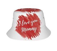 HLBSDM Cappello a Secchiello Ti Voglio Bene Mamma, Cappello da Sole Pieghevole, Cappello da Pesca per Uomo e Donna, Spiaggia, Estate, attività all'aperto, Escursionismo
