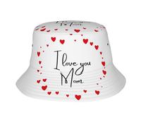 HLBSDM Cappello a Secchiello Ti Voglio Bene Mamma, Cappello da Sole Pieghevole, Cappello da Pesca per Uomo e Donna, Spiaggia, Estate, attività all'aperto, Escursionismo