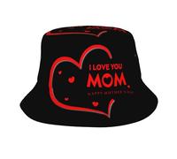 HLBSDM Cappello a Secchiello Ti Voglio Bene Mamma, Cappello da Sole Pieghevole, Cappello da Pesca per Uomo e Donna, Spiaggia, Estate, attività all'aperto, Escursionismo