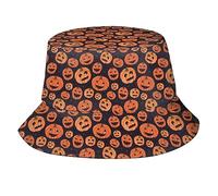 HLBSDM Cappello a Secchiello Unisex a Forma di Zucca per Halloween, Cappello Estivo da Viaggio, da Spiaggia, da Spiaggia, Pieghevole, da Pescatore per Uomo e Donna.