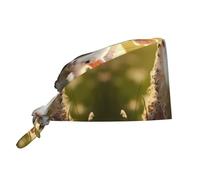 HLBSDM Cappello da cuoco per donne e uomini, con stampa di pecorelle e mamma, per lavori di pulizia, per chirurgia e allattamento, nero