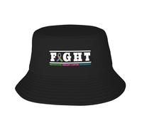 HLBSDM Cappello da Pescatore Nero con Bandiera Americana per la Lotta al Cancro al Cervello