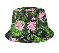 HLBSDM Cappello da Sole a Secchiello con Fiori Tropicali hawaiani per Uomo e Donna, con Ampia Tesa, Ideale per Proteggere dal Sole, Perfetto per L'Estate e i Viaggi.