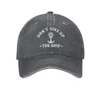 HLBSDM Cappello Don’t Give Up The Ship Vintage Washed Distressed Baseball cap per Uomo e Donna, Regolabile, in Cotone, Stile papà