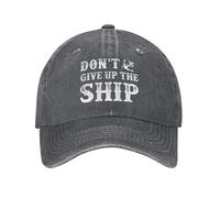 HLBSDM Cappello Don’t Give Up The Ship Vintage Washed Distressed Baseball cap per Uomo e Donna, Regolabile, in Cotone, Stile papà