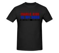 HLBSDM Charlie Kirk è Il Mio Eroe, Maglietta da Uomo, Modello, Manica Corta, Maglietta in Cotone, Scollo Rotondo, Abbigliamento Estivo, t-Shirt