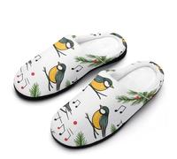 HLBSDM Ciabatte invernali da donna, calde, antiscivolo, per interni ed esterni, con uccellino che canta, elefante che passeggia al tramonto, suola in gomma