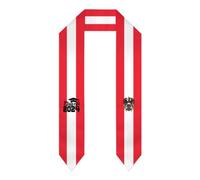 HLBSDM Classe 2024 Bandiera Austria Stole Sciarpa Fascia Sciarpa per la Laurea degli Studenti Internazionali che Studiano all'Estero Giorno della Laurea