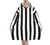 HLBSDM Coperta con cappuccio con poesia Impronte nella sabbia per donne e uomini. Coperta con cappuccio oversize indossabile per adulti, morbida e calda.