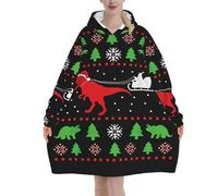 HLBSDM Coperta con cappuccio con poesia Impronte nella sabbia per donne e uomini. Coperta con cappuccio oversize indossabile per adulti, morbida e calda.