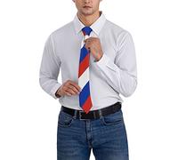 HLBSDM Cravatta a righe con bandiera russa, paese russo, da uomo, per feste e affari, morbida.