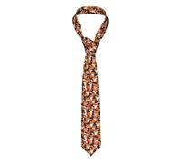 HLBSDM Cravatta da uomo con tante piccole volpi stilizzate, cravatta stampata alla moda, cravatte eleganti per riunioni di lavoro, feste, matrimoni, balli e provini.