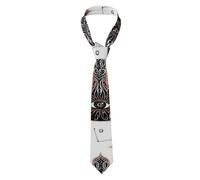 HLBSDM Cravatta da uomo per matrimoni - Stile medievale celeste con occhio e amuleto Hamsa o Fatima, cravatta decorativa per costume da uomo