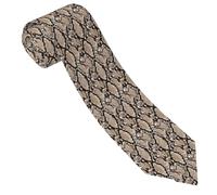 HLBSDM Cravatte da uomo Comfort con stampa mimetica a serpente Cravatte da uomo per affari Matrimonio Compleanno Festa del papà
