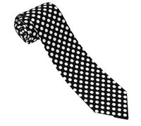 HLBSDM Cravatte da uomo comode, nere e bianche a pois. Cravatte da uomo per lavoro, matrimonio, compleanno, festa del papà.