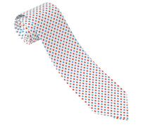 HLBSDM Cravatte da uomo comode, rosse e blu a pois, per lavoro, matrimonio, compleanno, festa del papà