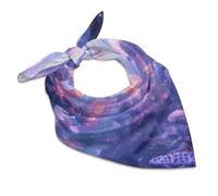 HLBSDM Creature e coralli Fazzoletti morbidi Sciarpa quadrata Bandane Diagramma disegnato a mano Mascherina per il viso per unisex Donne Uomini